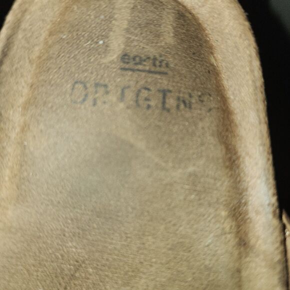 Earth Origins Braided Print Toe-Post Sandals Onida Brown BarkSuede Sz 9 Comfort - Picture 7 of 7